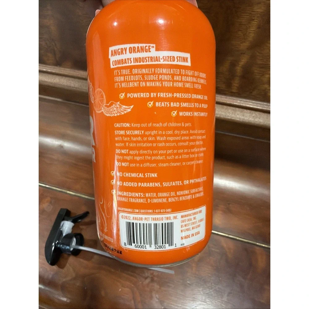 ANGRY ORANGE Pet Odor Eliminator for Dog and Cat Urine, Carpet 24oz, orange
